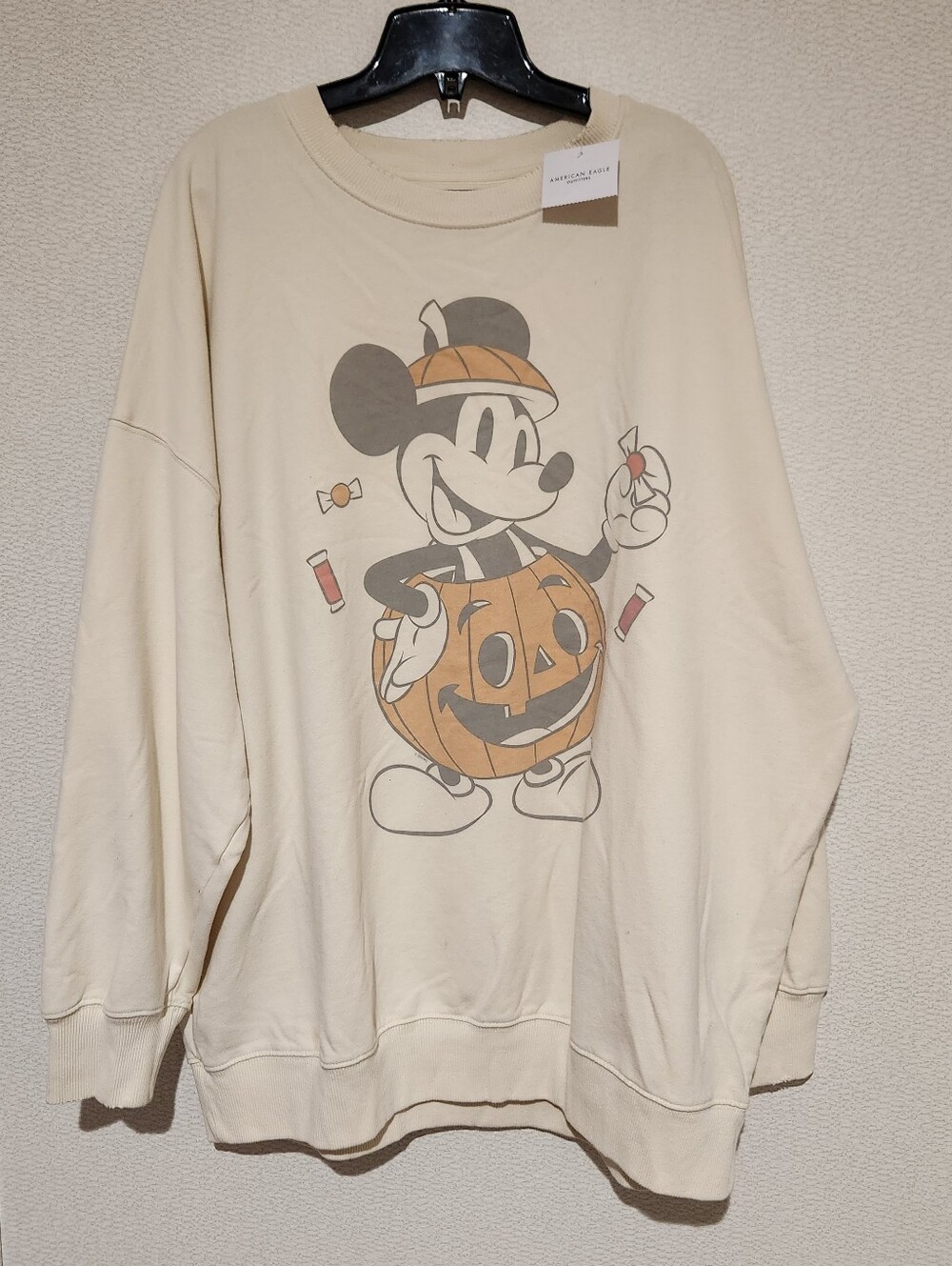 American Eagle x Disney Oversized Halloween Mickey Mouse Sweatshirt Xtra Large